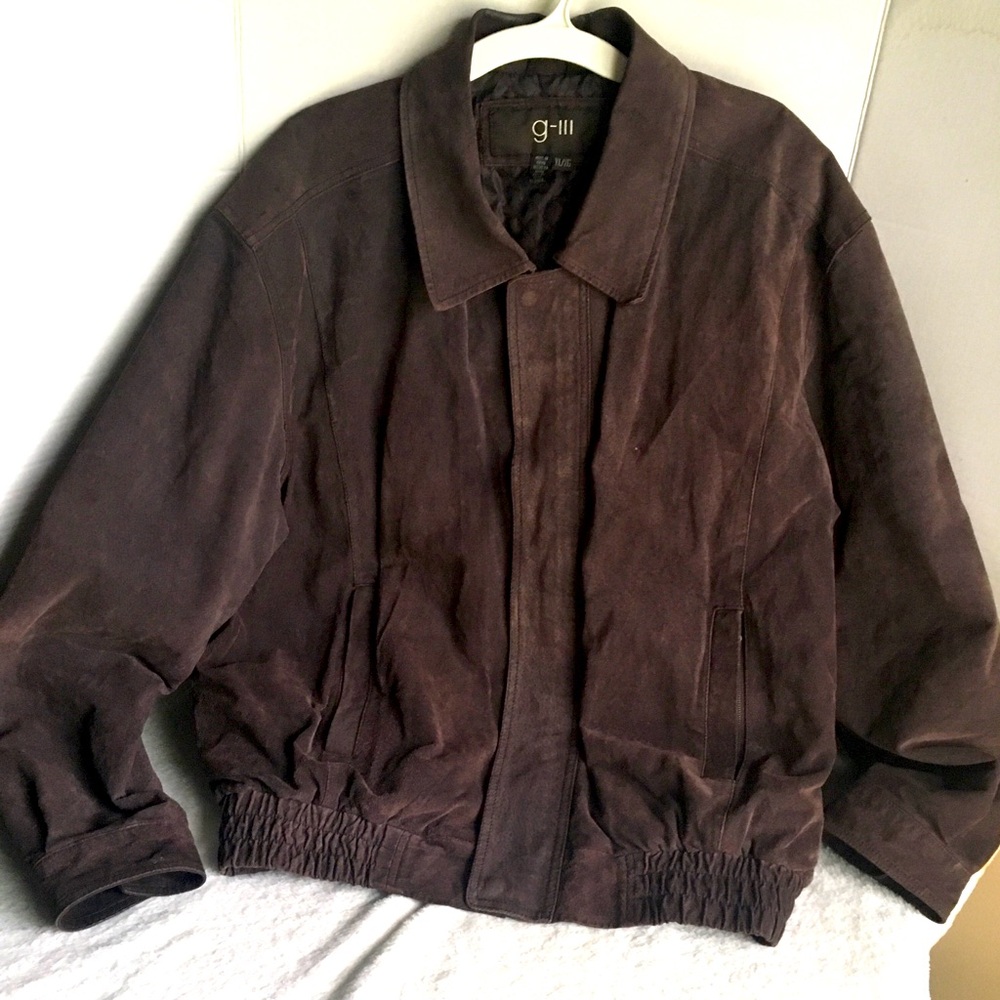 Vintage G-111 - Suede Jacket Mens XL Fashions Brown Coat